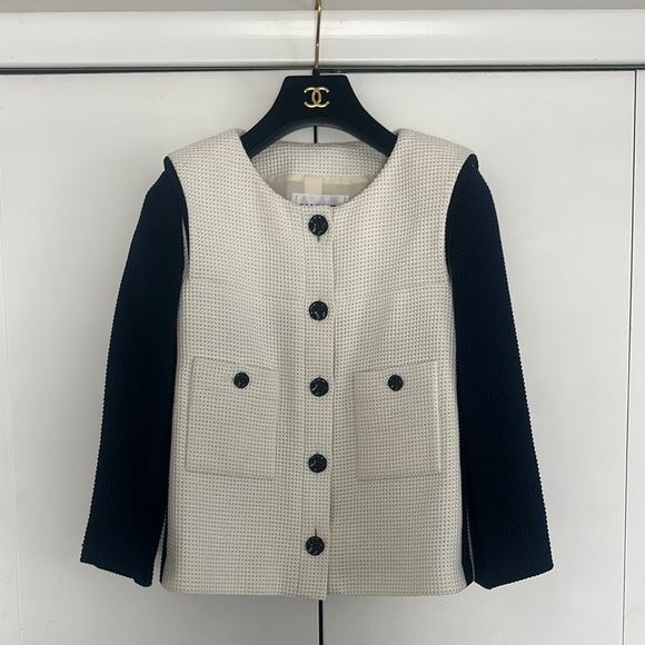 CHANEL Jackets & Blazers - Chanel Cream and Navy Women's Jacket